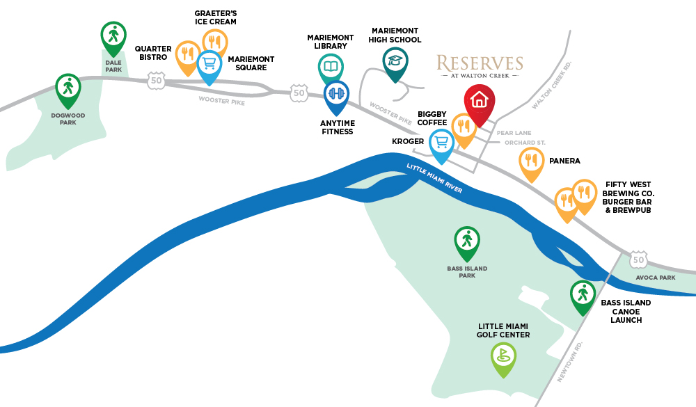 Reserves Walton Creek area map