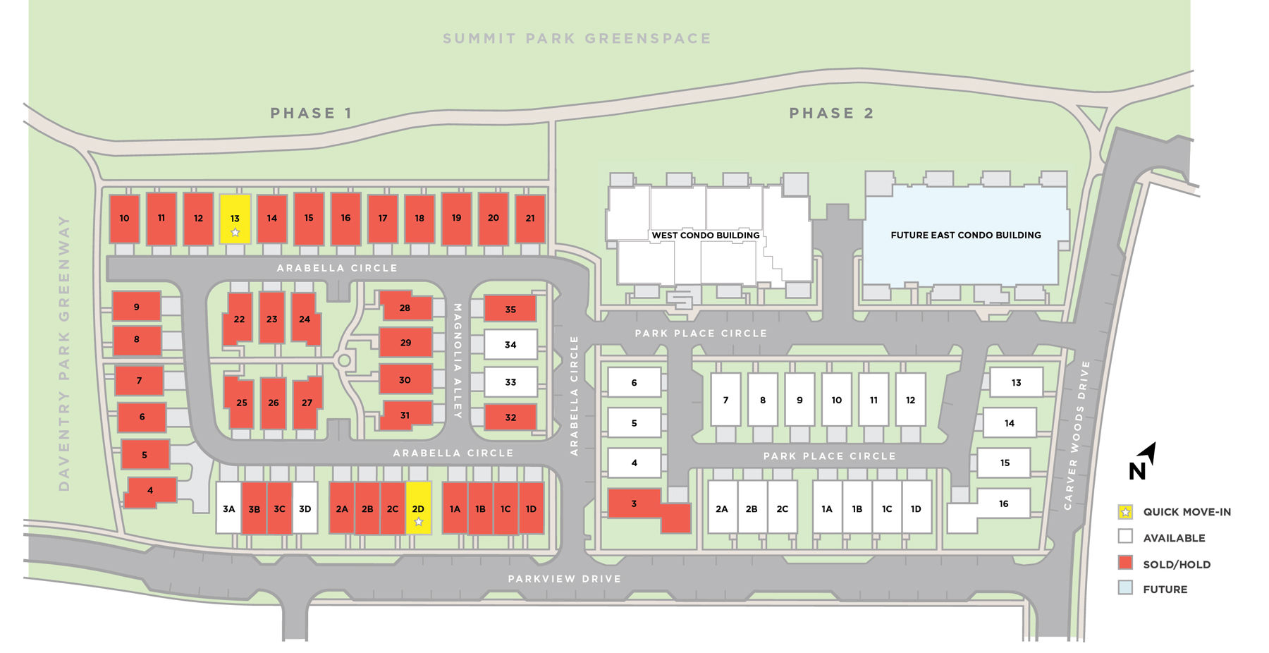 Arabella at Summit Park plat map